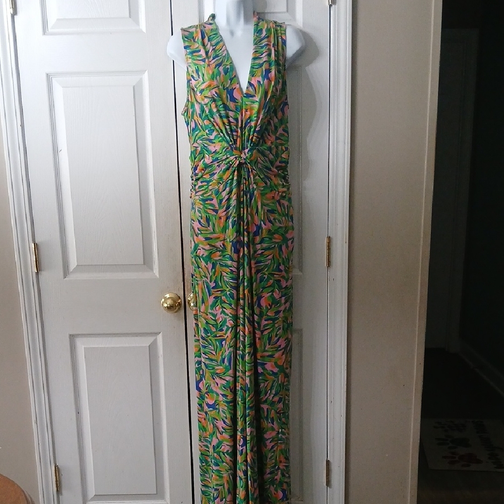 Vince Camuto bright abstract sleeveless wide leg jumpsuit  Sz M NWOT